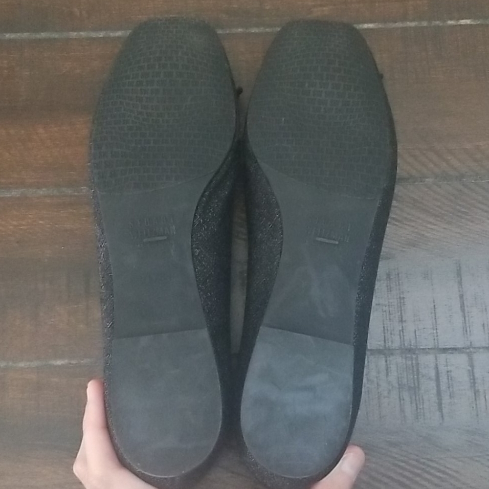 Stuart Weitzman Black Plaid Flats Size 8N - Picture 6 of 8